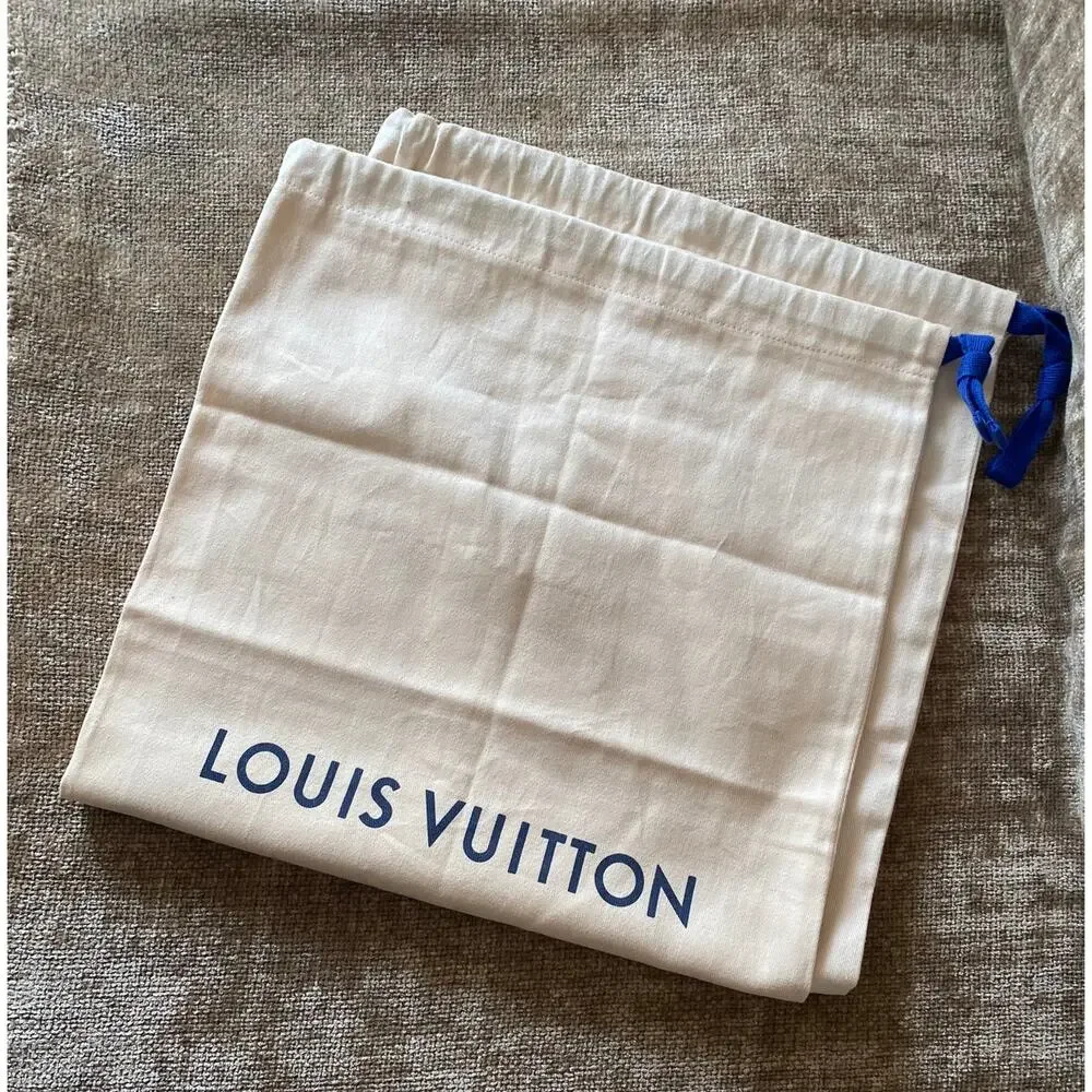 Louis Vuitton Dust Bag Lot of 5 Cotton & Wool Assorted Sizes Large Drawstring